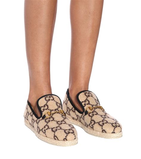 gucci womens plaid loafers|Gucci wool loafer.